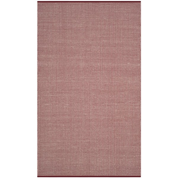 SAFAVIEH Montauk Collection MTK345C Handmade Flatweave Boho Farmhouse Cotton Entryway Living Room Foyer Bedroom Kitchen Accent Rug, 4' x 6', Ivory/Red