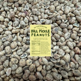KD Supplies Lightly Roasted Gourmet Flavored Peanuts Bulk - Resealable Bag Guarantees Freshness (1 LB, Dill Pickle)
