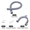 sourcing map Washing Machine Drain Hose Extension Kits 1.97ft Gray