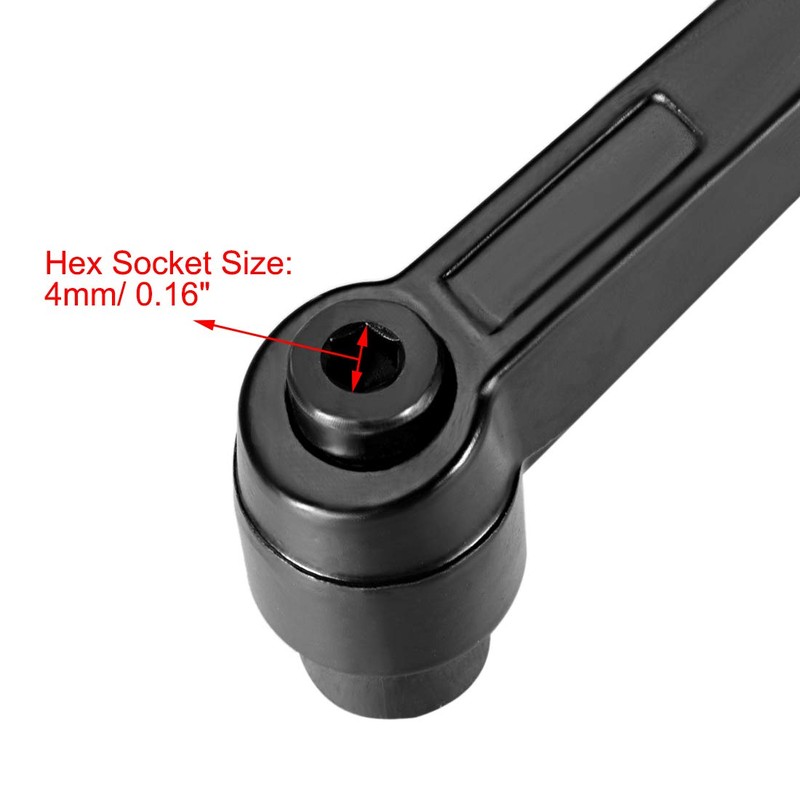 sourcing map 3pcs M8 Handle Adjustable Clamping Lever Ratchet Socket