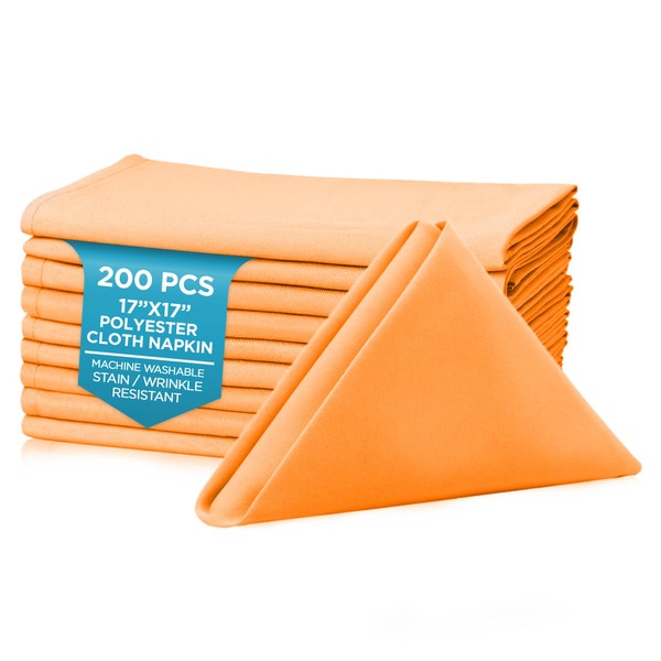 Polyester Cloth Napkins - Washable Soft Table Linens - Durable