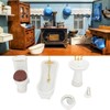 5 Pieces 1:12 Dollhouse Bathroom Set Cute Beautiful Porcelain Dollhouse