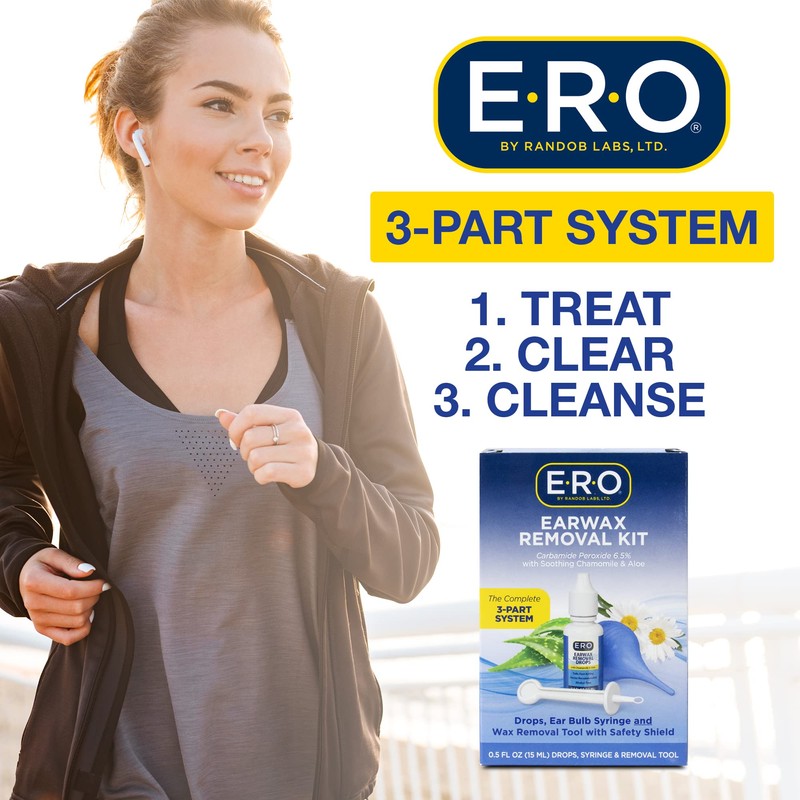 E-R-O Earwax Removal Kit for Complete Ear Care, with Carbamide