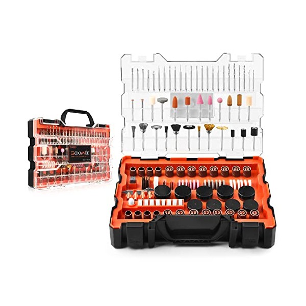 480Pcs Rotary Tool Accessories Kit, GOXAWEE 1/8 inch Shank Rotary