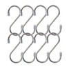 LEC Stainless Steel S-Shaped Hooks, Medium, 8 Pieces, Load Capacity: