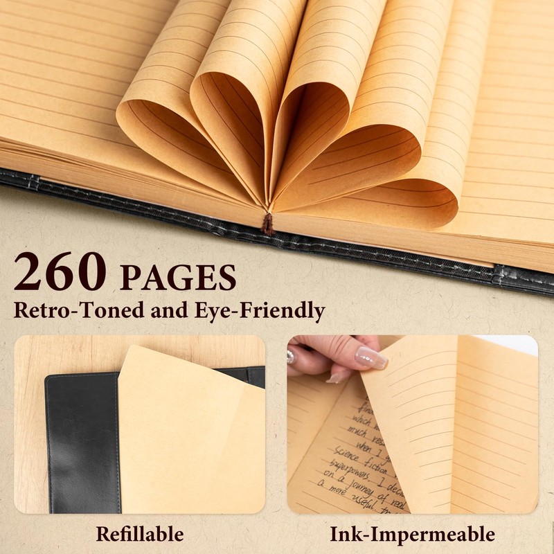WEMATE Locked Journal with Pen & Gift Box, A5 260