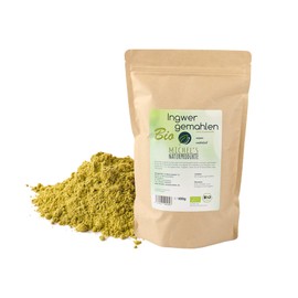 Michel´s Naturprodukte - BIO Ingwerpulver aus Indien, 1kg (2x500g), Abgefüllt in Deutschland, Vegan und Laktosefrei, Fein Gemahlen, 100% Natürlich und Rein - Ohne Zusatzstoffe