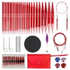 Circular Knitting Needles Set, 13 Pairs Interchangeable Aluminum Round Circular