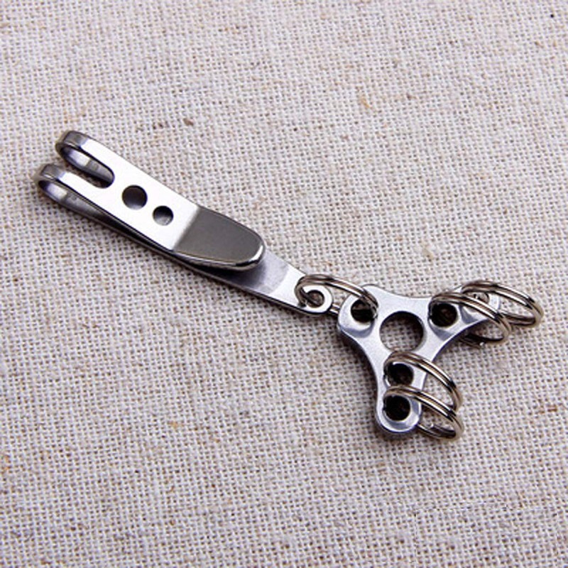 Ocobudbxw Titanium Steel Keychain Pocket Clip Multi-Purpose Pocket Suspension Clip