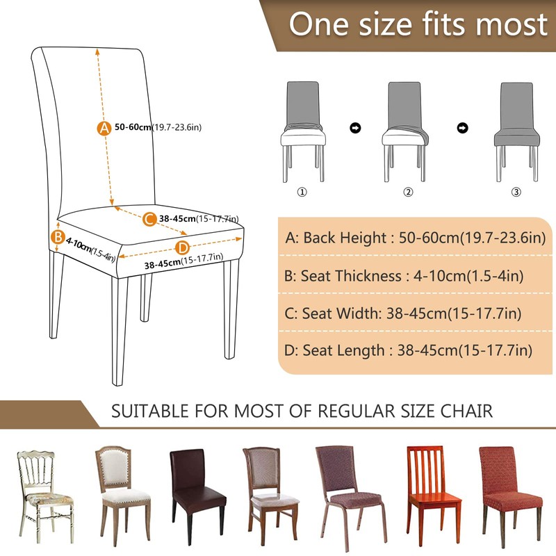 xigua Chair Covers 4 Pack,Dining Chair Slipcover Washable Removable for