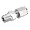 sourcing map Stainless Steel Compression Tube Fitting 1/8NPT Male x