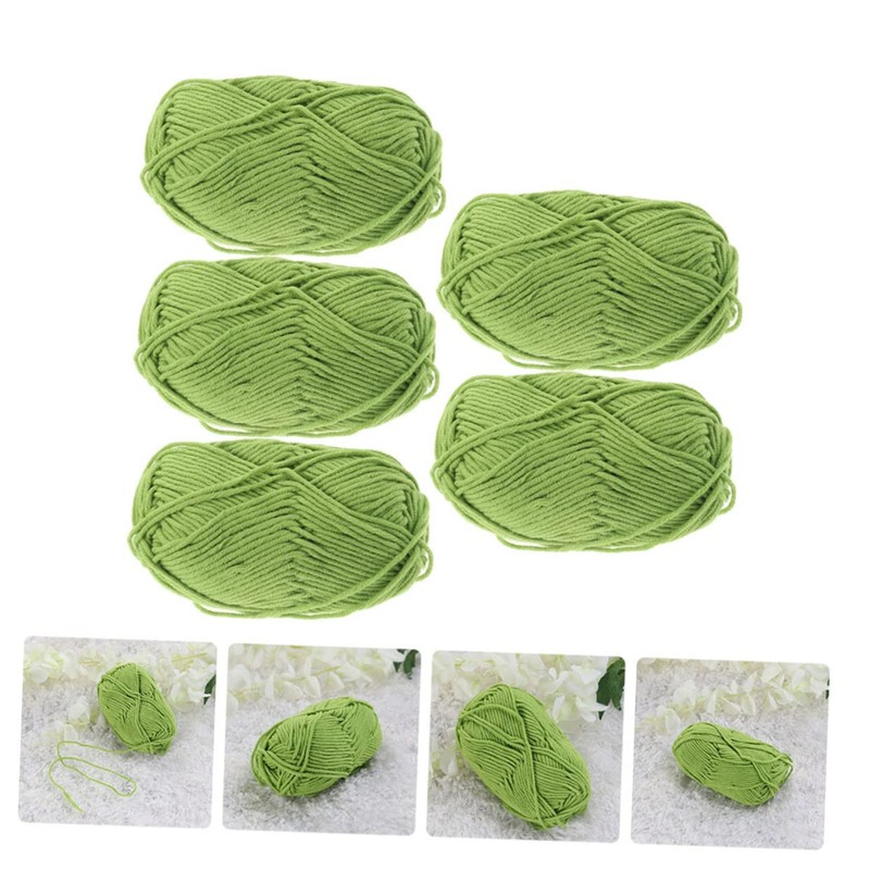 DOITOOL 5 Rolls Soft Cotton Yarn Comfortable Knitting String for