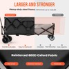 Overmont 45'' Collapsible Foldable Extended Wagon Cart - 300L Heavy