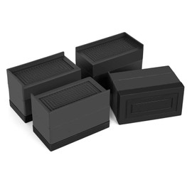 Rectangular Bed Risers, 7.6 cm, Durable, Adjustable Furniture Risers, Non-Slip, Stackable Desk Risers up to 600 kg, Table Height Increase Bed Lifts for Desk Chair, Sofa