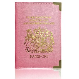 Lizzy Passport Holder PU Leather Travel Wallet Case Organiser for Passport, PU Leather Passport Cover for Travel Passport Protector Cover for Men Women UK