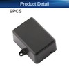 Heyiarbeit 9Pcs 2.01"x1.38"x0.91" ABS Black Dustproof Electronic Junction Box Enclosure