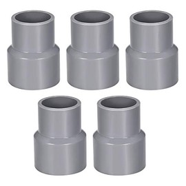 sourcing map PVC DWV Reducing Coupling Schedule 40 Gray 32mm x 40mm Socket 5Pcs