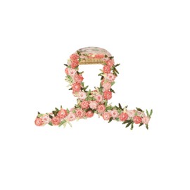 EZ PEACH Hair Clip, Large, Firmly Curled, Hair Clip, Large Firm, Tight, Strong, Office, Adult, Stylish, Bath Vance, Hair Accessory, High Quality Artificial Flower, Flower Hair Clip, Elegant, Cute