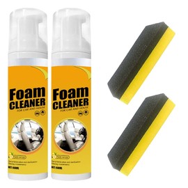 AQISI 2PCS Multipurpose Foam Cleaner Spray,All-Purpose Household Cleaners for Car and Kitchen, Leather Decontamination,Suitable for Car House and Kitchen (100ML)