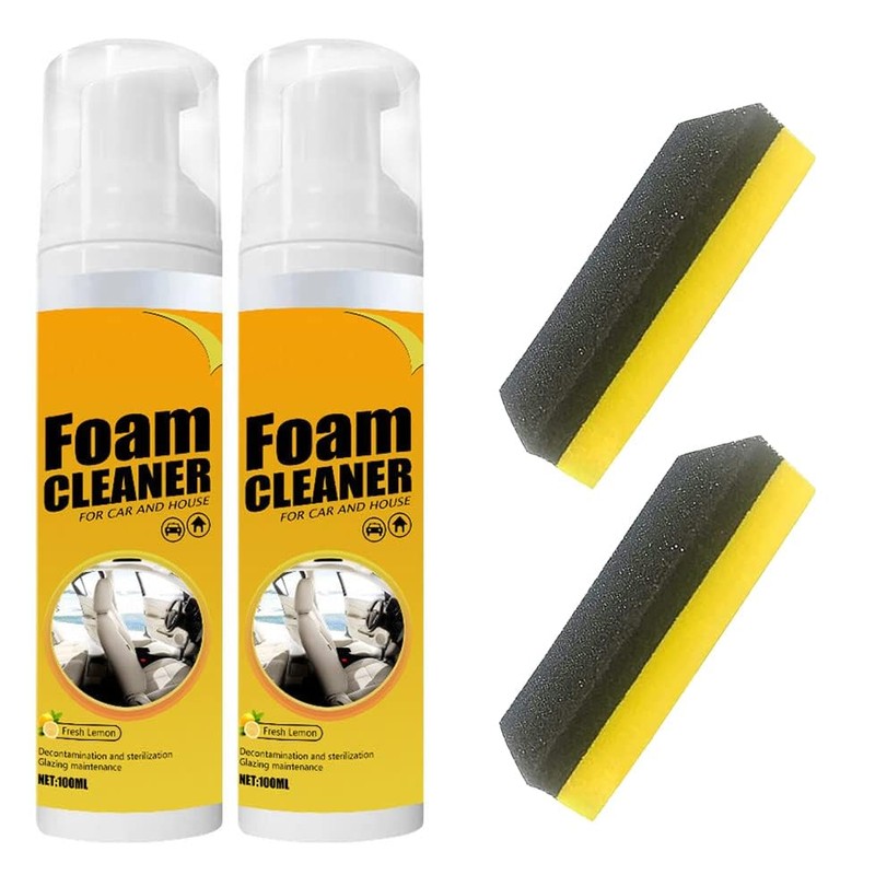 AQISI 2PCS Multipurpose Foam Cleaner Spray,All-Purpose Household Cleaners for Car
