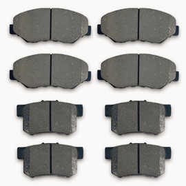 TALAMOYI D914 D537 Front & Rear Ceramic Disc Brake Pads Kit For Acura ILX 2013-2015,For Honda Civic 2012-2015,For Honda For Accord 2003-2007 8PCS