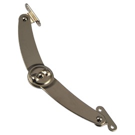 Gedotec PHONO phono scissors for flaps and chest lid made of wood, stop left, flap holder, nickel-plated steel, lid support for screwing, 1 piece, flap fitting for furniture