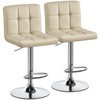 Yaheetech Bar Stools Set of 2, Adjustable PU Leather Swivel