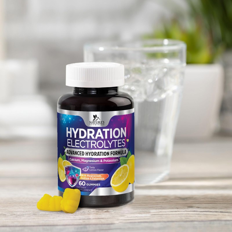Hydration Electrolyte Gummies - Daily Liquid Replenisher Gummy - Electrolyte