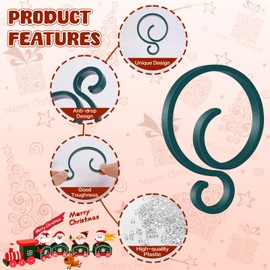 Christmas Banister Clips Christmas Light Clips for Banister Holiday Garland Banister Clips Hanger Hooks for Stockings String Lights Indoor Outdoor Decorations Stair Railing Fence Deck (Green, 30 PCS)