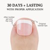 Wellquinn French Toe Nail Tips, Clear Acrylic False Nail Tips