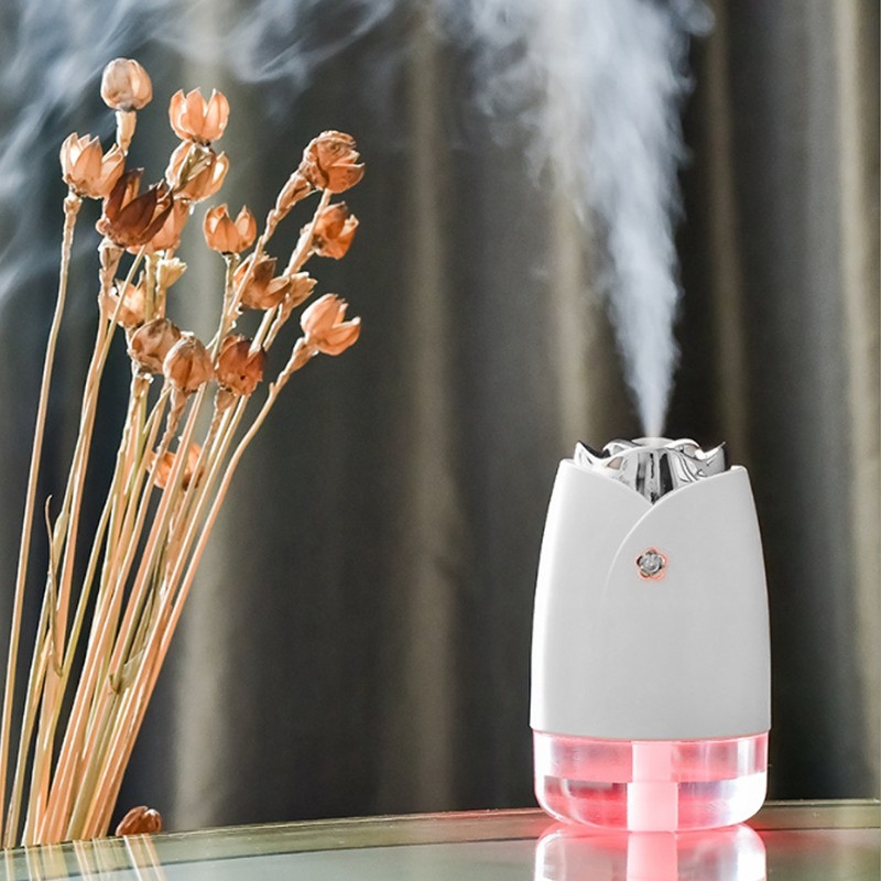 USB Car Air Humidifier Atomizer LED Night Light Fog Purifier