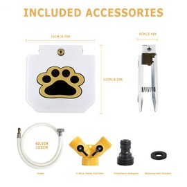 ZALBYUY Dog Water Fountain Outdoor, Dog Sprinkler, Paw Activated Drinking, Dog Water Fountain with Hose, Equipped with Interactive Claw Foot Valve, Pure Copper Valve Core, Easy to Train