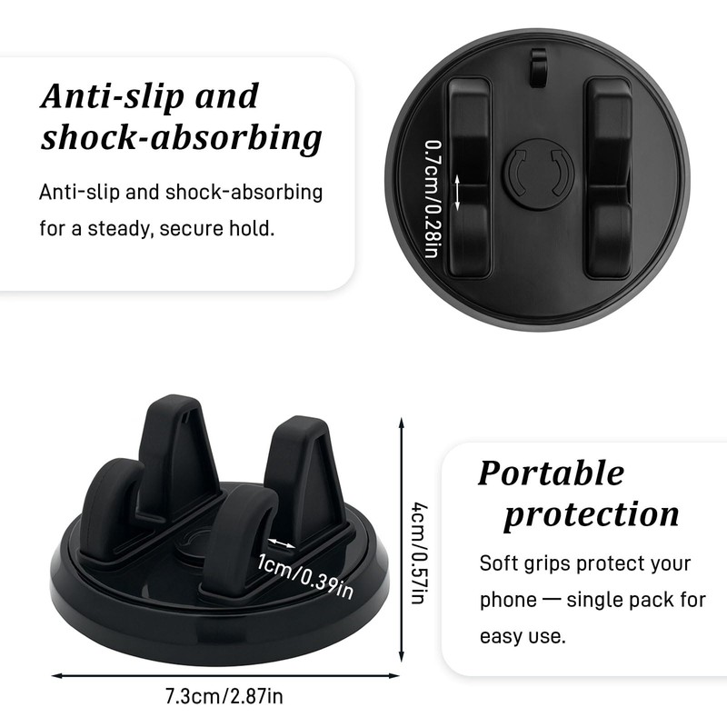 360° Rotatable Car Phone Mount with Three-Point Dashboard Support –