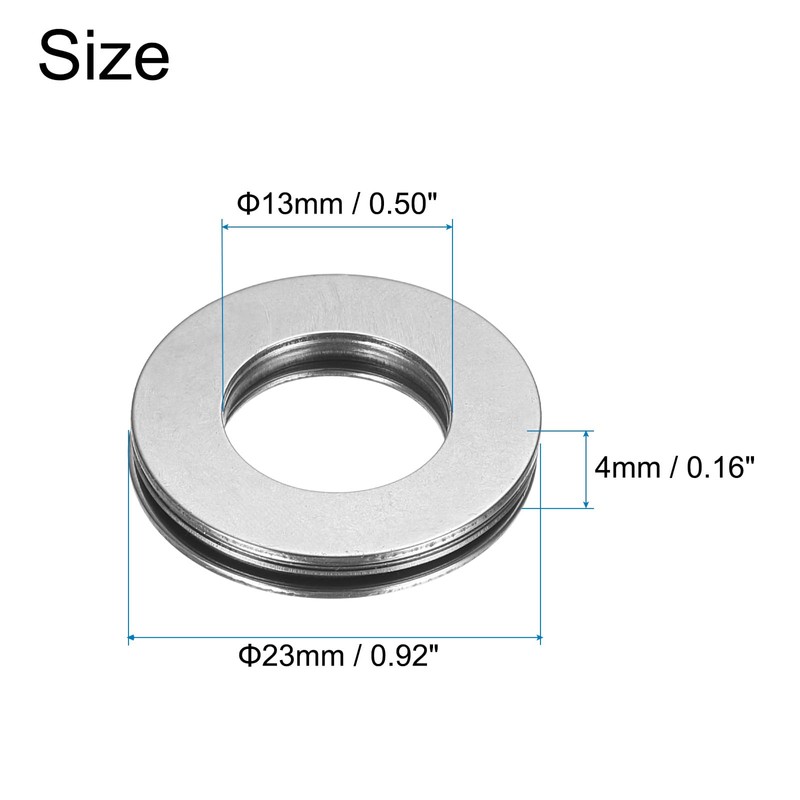 sourcing map TC815+2TRA Needle Roller Thrust Bearings with Bearing Washers,