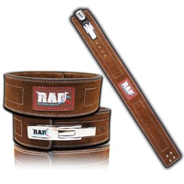 RAD Lever Weight Lifting Gym Belt for Men & Women, Size 38 Inches, Brown, 10MM Thick, 4 Inch Width, Leather, Powerlifting & Weightlifting