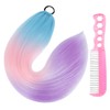 1 Piece Colourful Gradient Ponytail with 1 Piece Antistatic Steel
