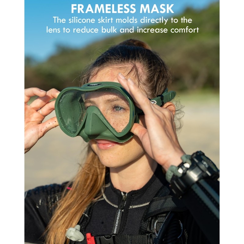 TUSA M-1010 Zensee Scuba Diving Mask, Black