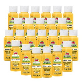 Apple Barrel Multi Surface Acrylic Paint, 2 oz, Golden Yellow 2 Fl Oz (Pack of 24)
