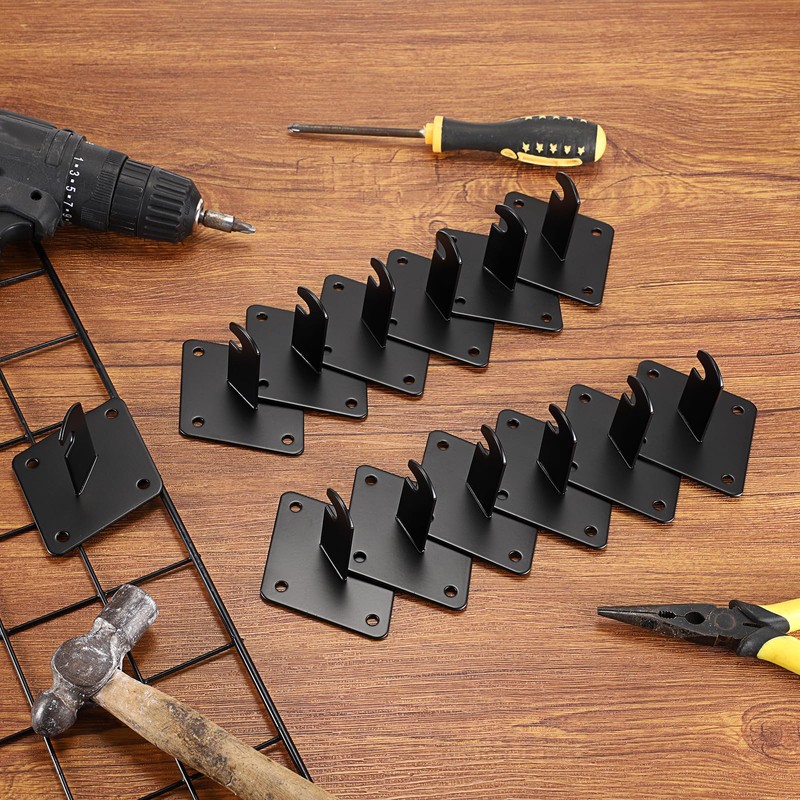 Sumnacon 32 PCS Gridwall Mount Brackets, Metal Grid Panel Accessories,