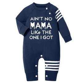 Baby Boy Clothes Newborn Boy Clothes Baby's Boys Outfits Newborn Baby's Clothing Ain't No Mama I Got Baby Boy's Clothing New Born Boys Outfit Babies Romper One Piece Outfit Navy Blue and White