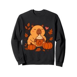 Cute Capybara Kawaii Anime Pumpkin Spice Latte Lovers Girls Sweatshirt