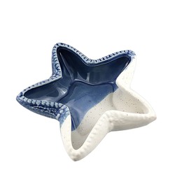 LCJAOF Ceramic Ocean Star Dish Candy Server Bowl for Serving Snacks or Storing Jewelry Decorative Tray for Home, Office, or Nautical Party Decorations