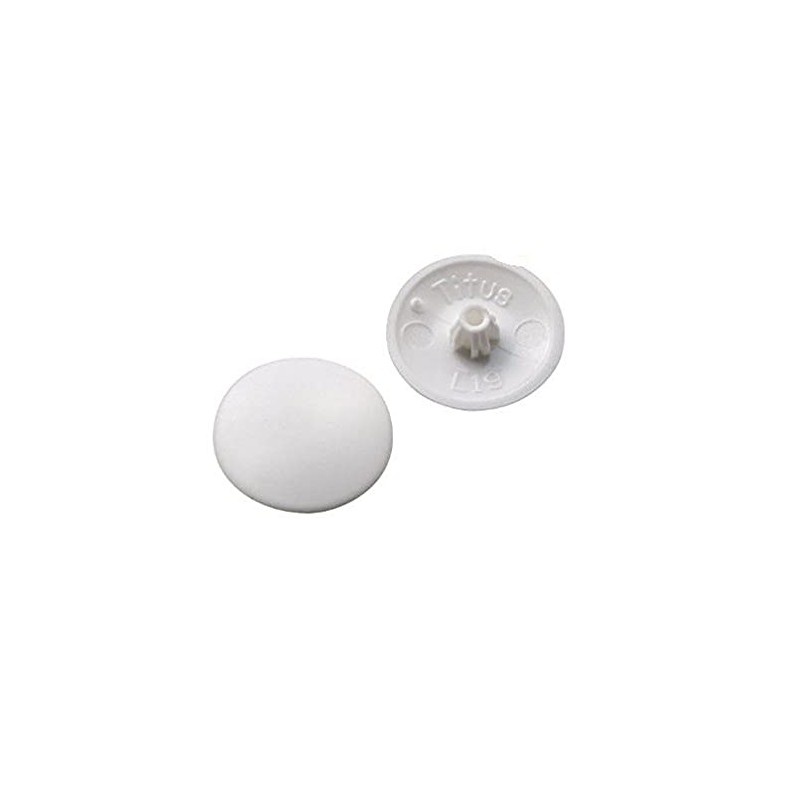 Merriway BH04915 (50 Pcs) White Clip-On Screw Covers for Pozi