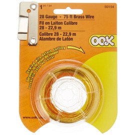OOK 50154 28 Gauge, 75ft Brass Hobby Wire