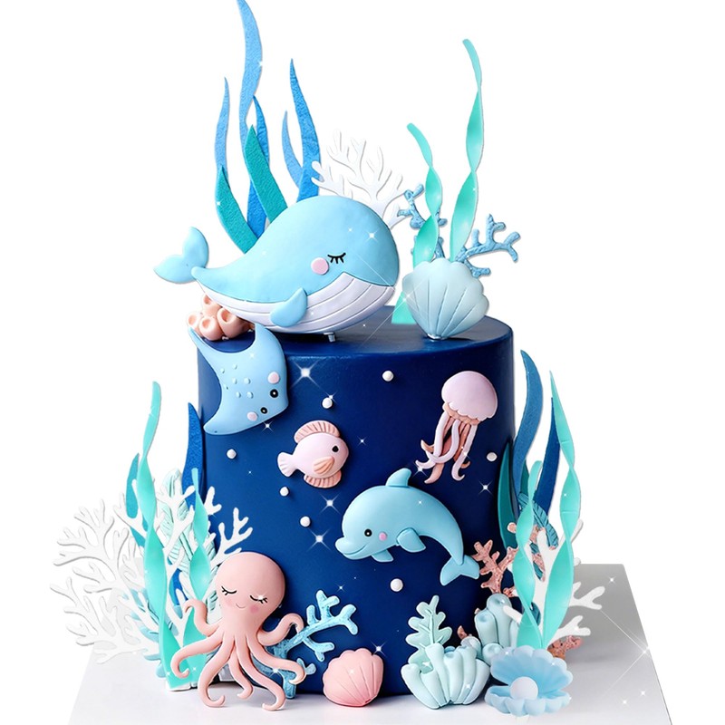 decorazioni torte compleanno sotto il mare regali festa tema oceano