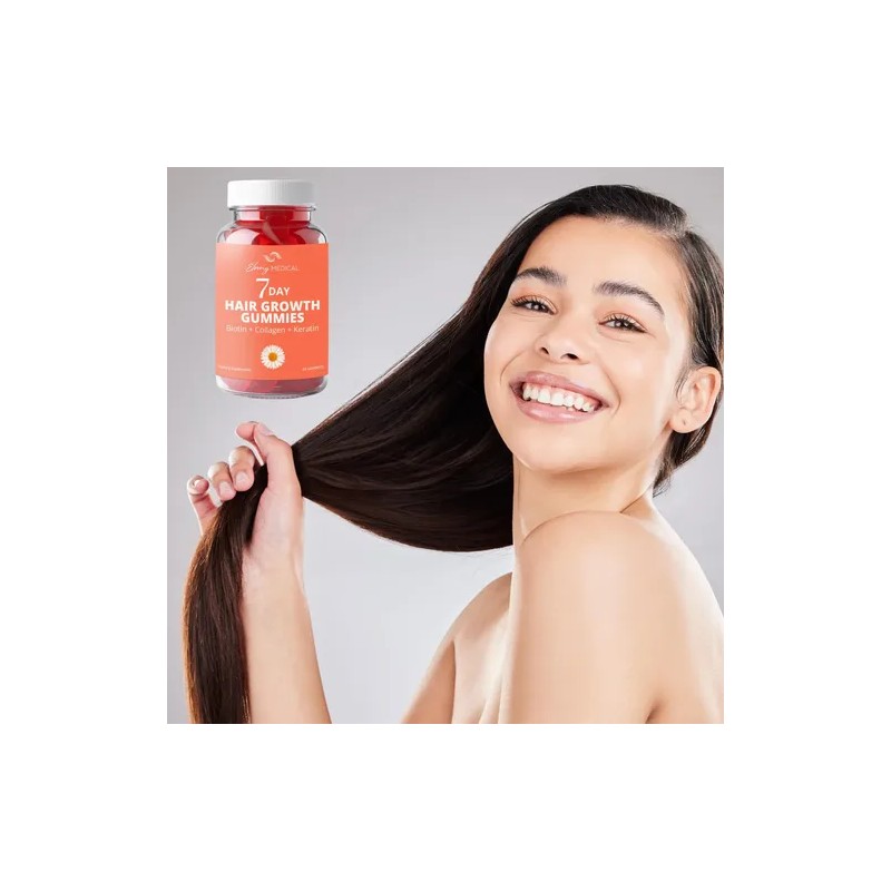 Gomitas Ebony Medical Cabello Biotina Keratina Hair Biotin Keratin Gummies,