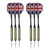 Satargo Steel Darts Set with Union Jack Flights, 16g, 6-Pack,