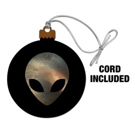 GRAPHICS & MORE Alien Head in Space Wood Christmas Tree Holiday Ornament