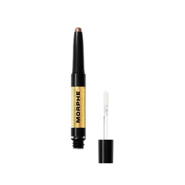 Morphe Mixed Signals Dual-Ended Eyeshadow Stick - Cream Eyeshadow Pigment & Chrome Liquid Flakes for Bold, Layered Eye Makeup Looks - BFF/FWB (0.96 oz)
