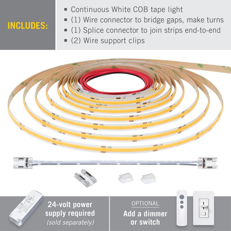 Armacost Lighting RibbonFlex Pro 24V White COB LED Strip Light